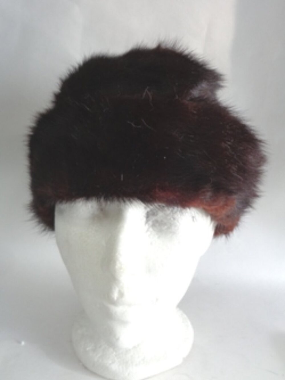MINT CANADIAN DARK RANCH MINK FUR HAT CAP WOMEN WOMAN SIZE ALL